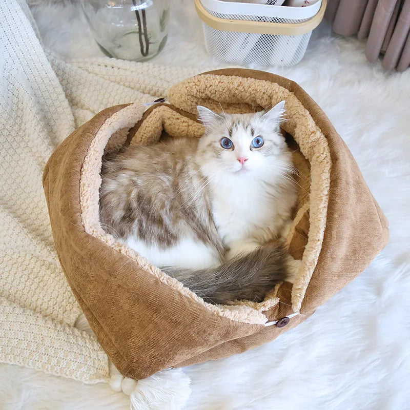 Warm Foldable Multifunctional Cat Bed